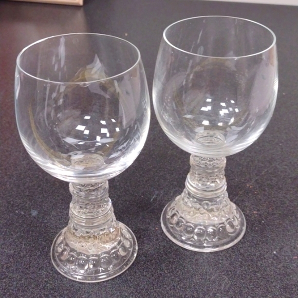 Set of 2 Rosenthal Thomas Bacchus Crystal Wine Goblets Vintage Barware German - Picture 1 of 6